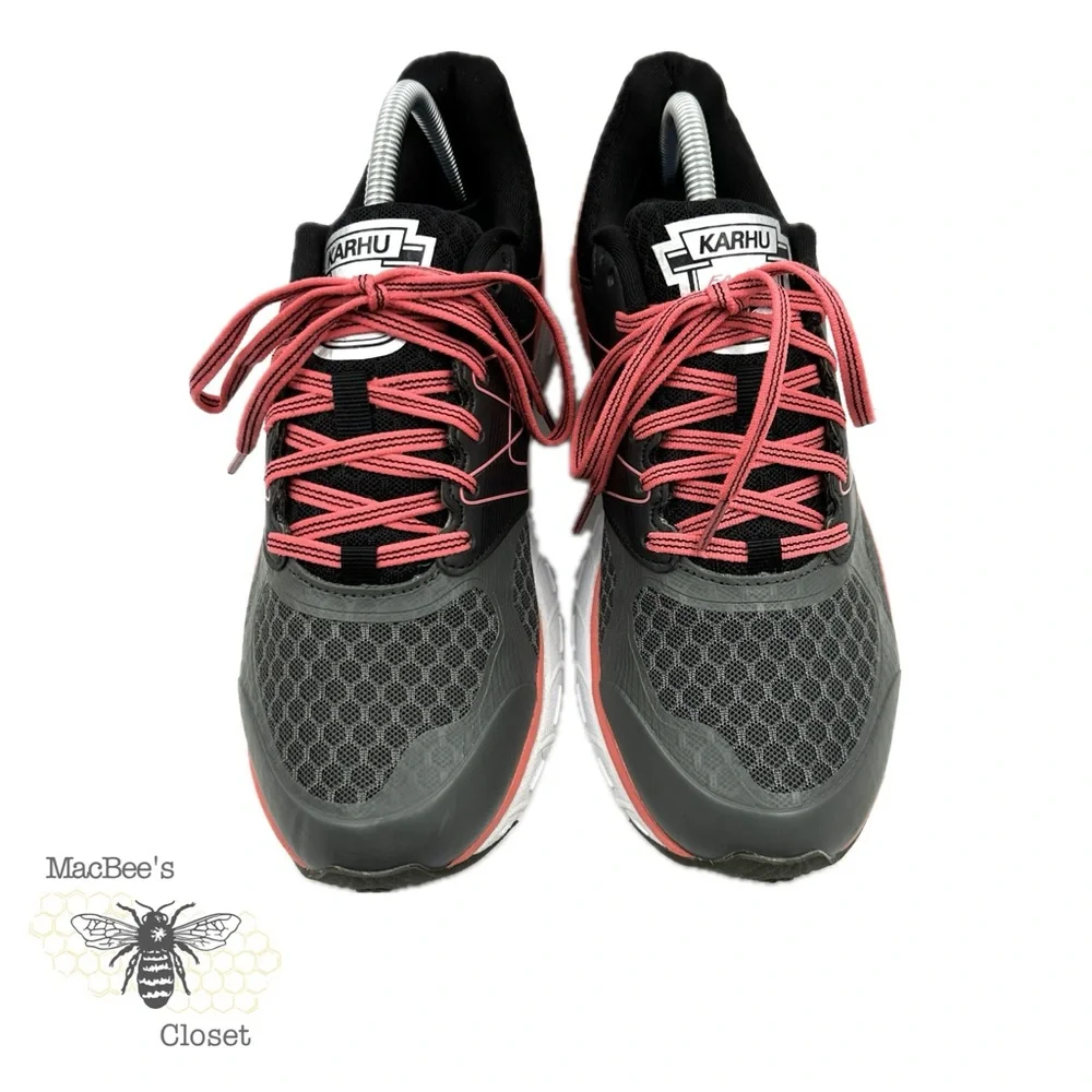 KARHU Fast 7 MRE Womens Running Athletic Shoes Black Gray Coral Size 10.5 - Picture 6 of 16